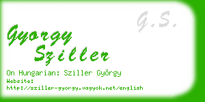 gyorgy sziller business card