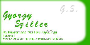 gyorgy sziller business card